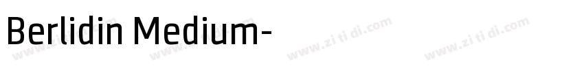 Berlidin Medium字体转换